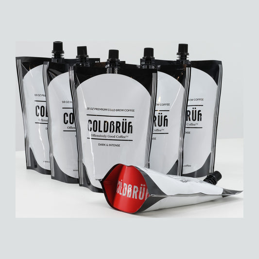 COLDBRUH Signature Dark Roast cold brew coffee 18oz pouch six-pack