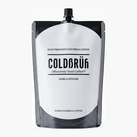 COLDBRUH Signature Dark Roast cold brew coffee in an 18oz pouch