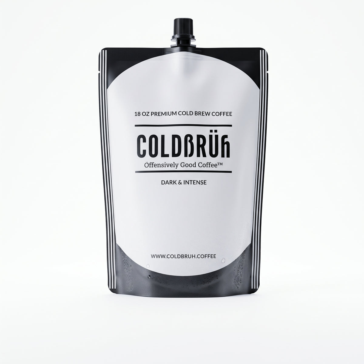 COLDBRUH Signature Dark Roast cold brew coffee 18oz pouch, front view