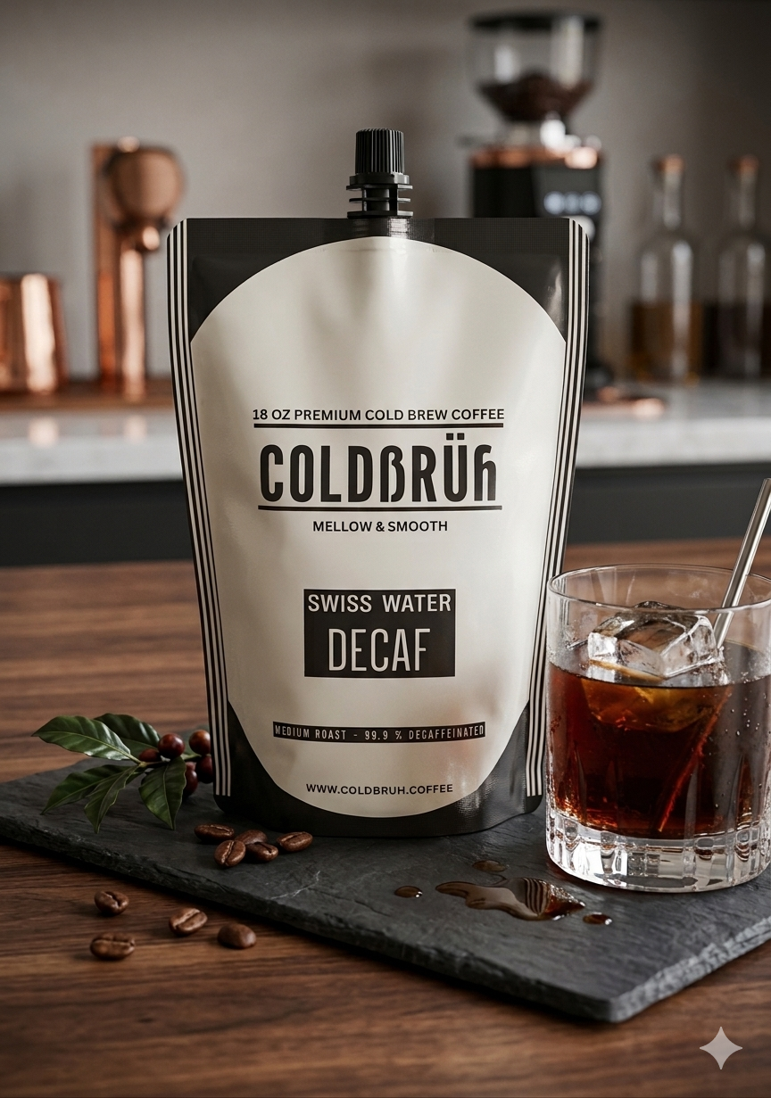 DECAF Dark Roast Cold Brew 18oz Pouch Six-Pack