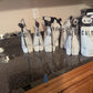 COLDBRUH 18oz and 64oz cold brew pouches lined up on a kitchen counter